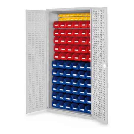 Kappes Schlitzplattenschrank RasterPlan RAL 7035 Mod. 58 Schlitzplattentüren