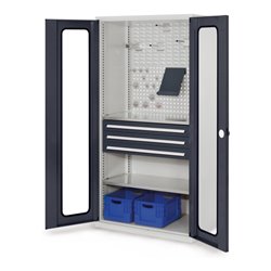 Kappes Schubaldenschrank RasterPlan RAL 7035/7016 Mod. 32 Sichtfenstertüren