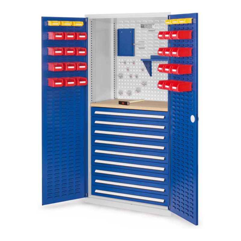 Kappes Schubladenschrank RasterPlan RAL 703575010 Mod. 27 Tür innen Schlitzplatten