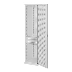 Kappes Schubladenschrank RasterPlan schmal RAL 7035 Mod. 4 Lochplattentür