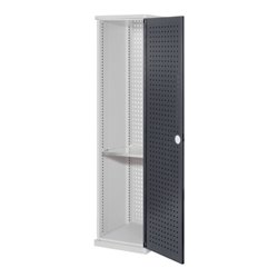 Kappes Schubladenschrank RasterPlan schmal RAL 7035/7016 Mod. 2 Lochplattentür