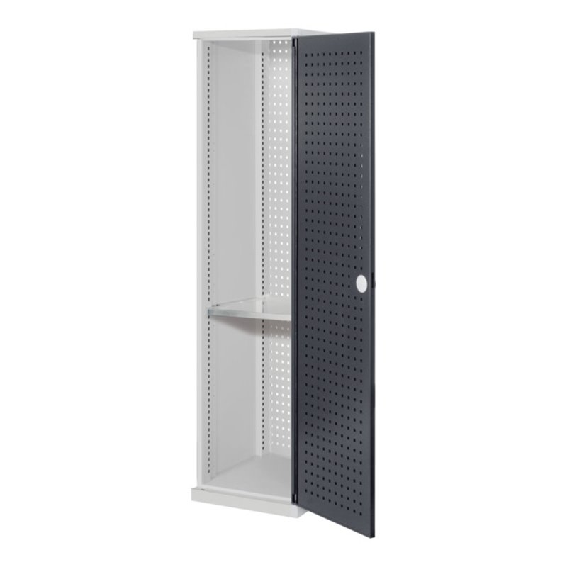 Kappes Schubladenschrank RasterPlan schmal RAL 7035/7016 Mod. 2 Lochplattentür