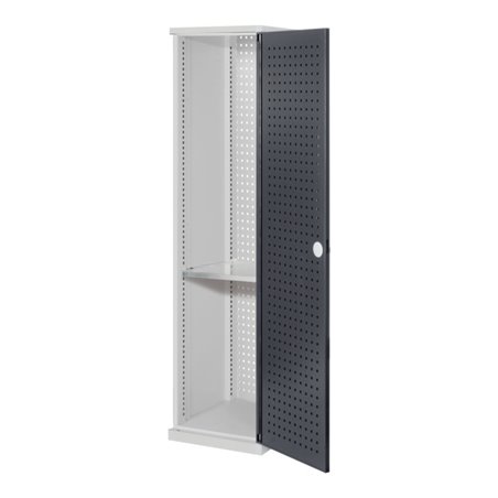 Kappes Schubladenschrank RasterPlan schmal RAL 7035/7016 Mod. 2 Lochplattentür