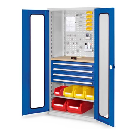 Kappes Schubladenschrank RasterPlan RAL 703575010 Mod. 36 Sichtfenstertüren