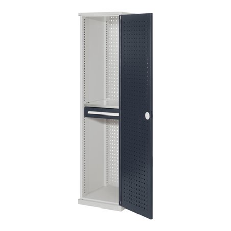 Kappes Schubladenschrank RasterPlan schmal RAL 7035/7016 Mod. 3 Lochplattentür