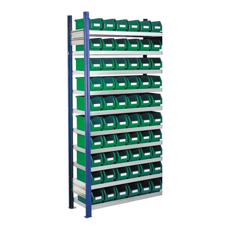 Kappes Steckregal RasterPlan mit Lagersichtkästen Mod. 10 2000 x 1000 x 300 mm AF RAL 5010