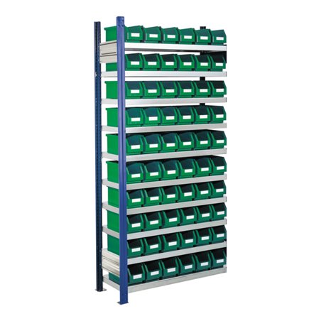 Kappes Steckregal RasterPlan mit Lagersichtkästen Mod. 10 2000 x 1000 x 300 mm AF RAL 5010