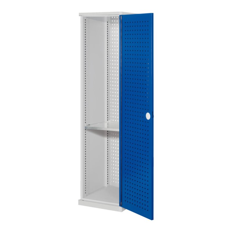 Kappes Schubladenschrank RasterPlan schmal RAL 7035/5010 Mod. 2 Lochplattentür