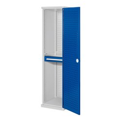 Kappes Schubladenschrank RasterPlan schmal RAL 7035/5010 Mod. 3 Lochplattentür