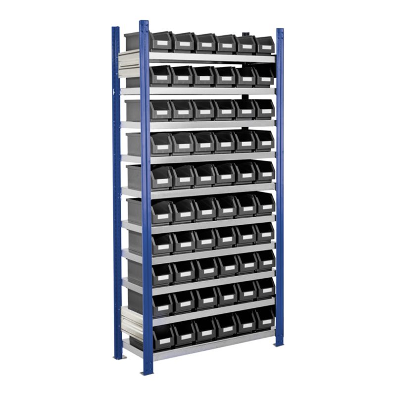 Kappes Steckregal RasterPlan mit Lagersichtkästen Mod. 11 2000 x 1000 x 300 mm GF RAL 5010