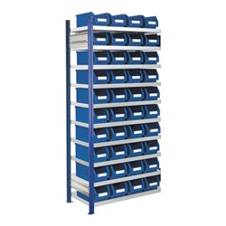 Kappes Steckregal RasterPlan mit Lagersichtkästen Mod. 13 2000 x 1000 x 400 mm AF RAL 5010