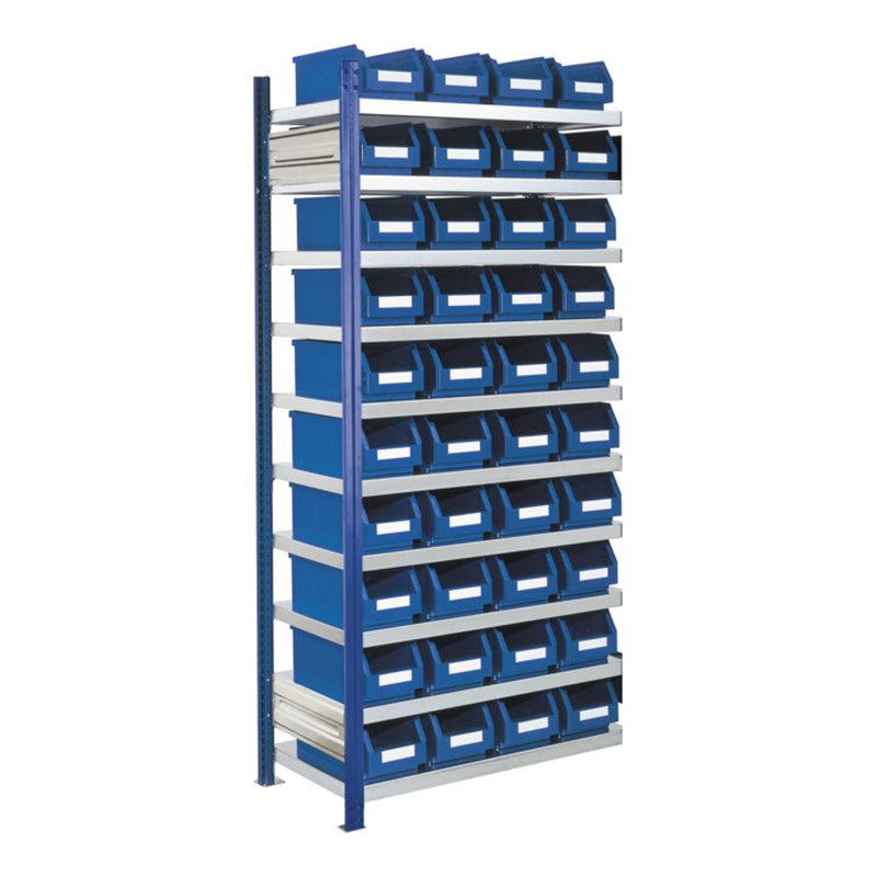 Kappes Steckregal RasterPlan mit Lagersichtkästen Mod. 13 2000 x 1000 x 400 mm AF RAL 5010