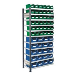 Kappes Steckregal RasterPlan mit Lagersichtkästen Mod. 14 2000 x 1000 x 400 mm AF RAL 7016