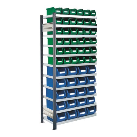 Kappes Steckregal RasterPlan mit Lagersichtkästen Mod. 14 2000 x 1000 x 400 mm AF RAL 7016