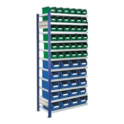 Kappes Steckregal RasterPlan mit Lagersichtkästen Mod. 14 2000 x 1000 x 400 mm AF RAL 5010