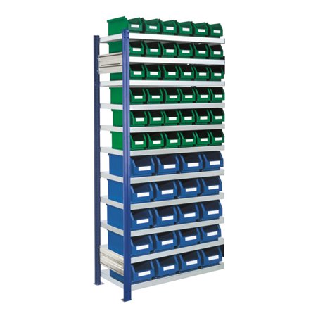 Kappes Steckregal RasterPlan mit Lagersichtkästen Mod. 14 2000 x 1000 x 400 mm AF RAL 5010