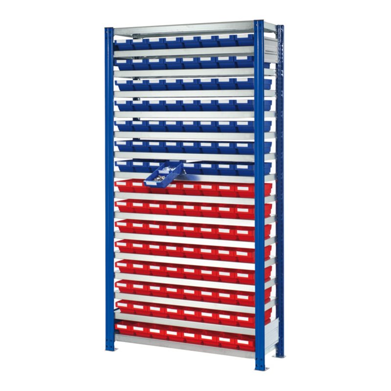 Kappes Steckregal RasterPlan mit Regalkästen Mod. 20 2000 x 1000 x 400 mm GF RAL-RG614 H44