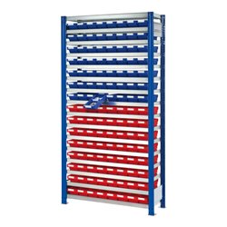 Kappes Steckregal RasterPlan mit Regalkästen Mod. 20 2000 x 1000 x 300 mm GF RAL-RG614 H44