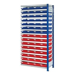 Kappes Steckregal RasterPlan mit Regalkästen Mod. 21 2000 x 1000 x 400 mm AF RAL-RG614 H44