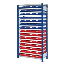 Kappes Steckregal RasterPlan mit Regalkästen Mod. 21 2000 x 1000 x 300 mm GF RAL-RG614 H44