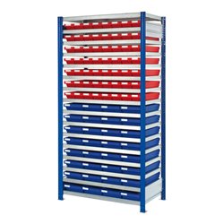 Kappes Steckregal RasterPlan mit Regalkästen Mod. 22 2000 x 1000 x 400 mm GF RAL-RG614 H44