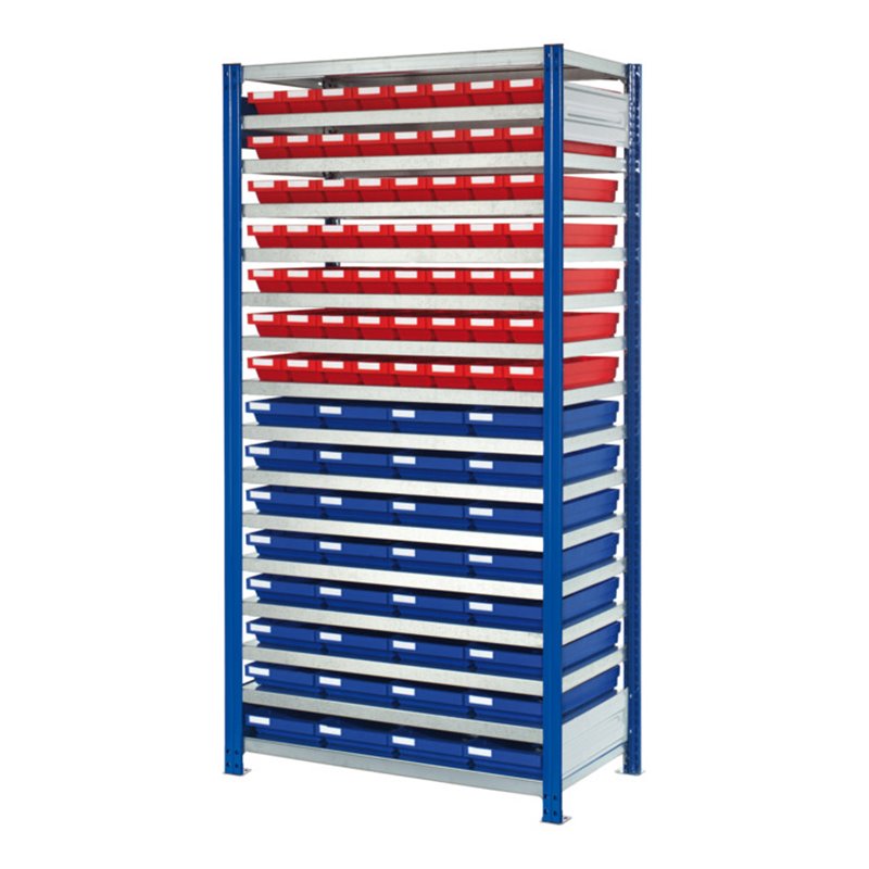 Kappes Steckregal RasterPlan mit Regalkästen Mod. 22 2000 x 1000 x 300 mm GF RAL-RG614 H44