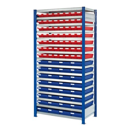 Kappes Steckregal RasterPlan mit Regalkästen Mod. 22 2000 x 1000 x 300 mm GF RAL-RG614 H44