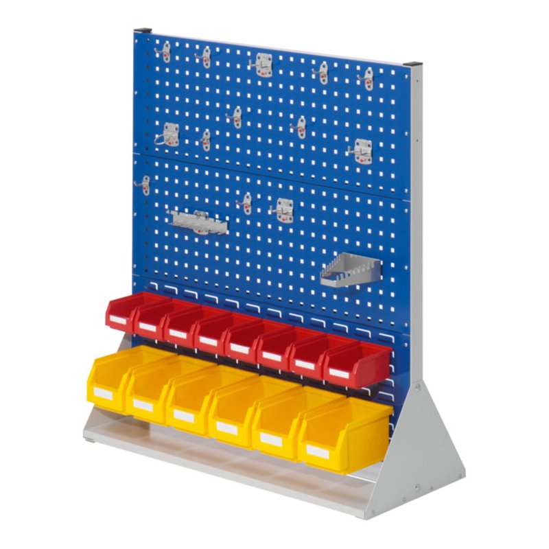 Kappes Stellwand RasterPlan Gr. 3 doppelseitig RAL 7035/5010 mit Ausstattung 3