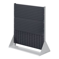 Kappes Stellwand RasterPlan Gr. 3 einseitig RAL 7035/7016 2 Loch-/1 Schlitzplatten