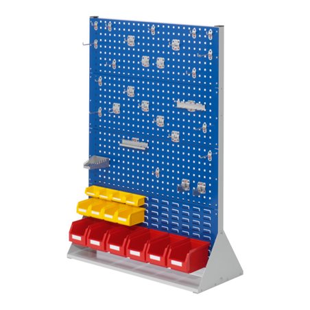 Kappes Stellwand RasterPlan Gr. 4 doppelseitig RAL 7035/5010 mit Ausstattung 2