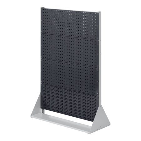 Kappes Stellwand RasterPlan Gr. 4 einseitig RAL 7035/7016 3 Loch-/1 Schlitzplatten