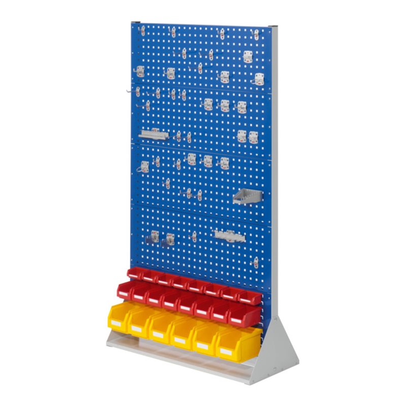 Kappes Stellwand RasterPlan Gr. 5 doppelseitig RAL 7035/5010 mit Ausstattung 1