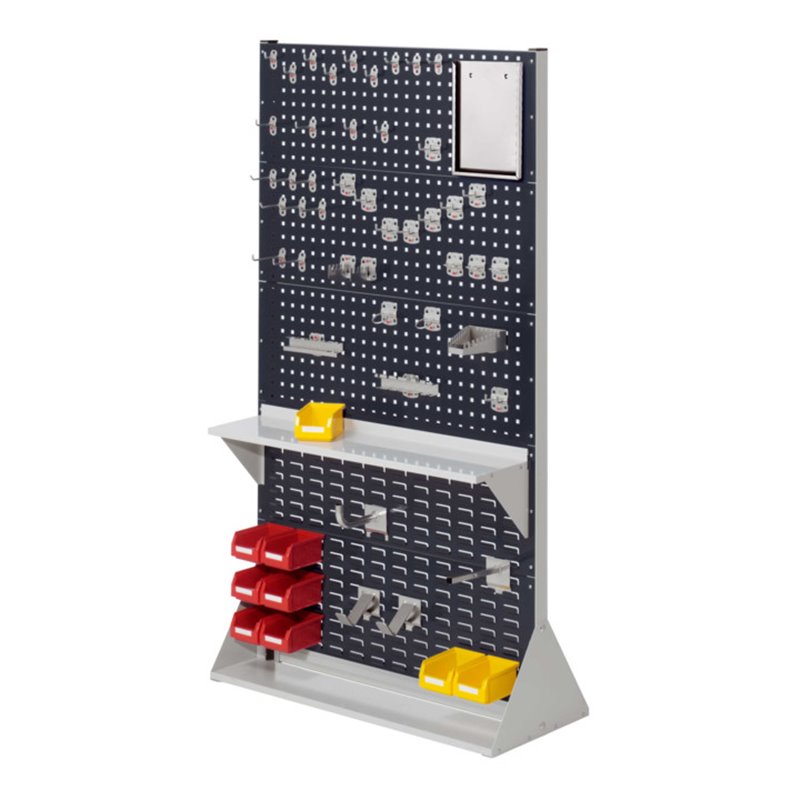 Kappes Stellwand RasterPlan Gr. 5 doppelseitig RAL 7035/7016 mit Ausstattung 2