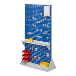 Kappes Stellwand RasterPlan Gr. 5 doppelseitig RAL 7035/5010 mit Ausstattung 2