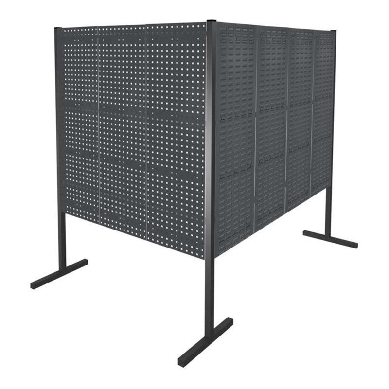 Kappes Trennwand RasterPlan Doppelfeld 90° H1500 mm RAL 7016 4 LP 3 SP