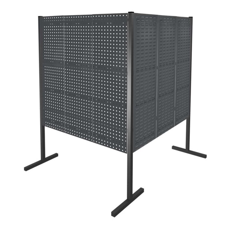 Kappes Trennwand RasterPlan Doppelfeld 90° H1500 mm RAL 7016 4 LP 2 SP