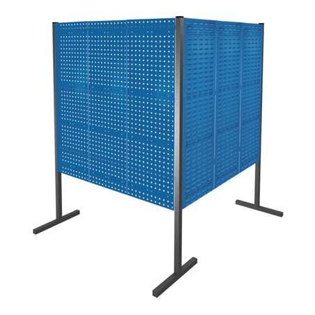 Kappes Trennwand RasterPlan Doppelfeld 90° H1500 mm RAL 5010 4 LP 2 SP