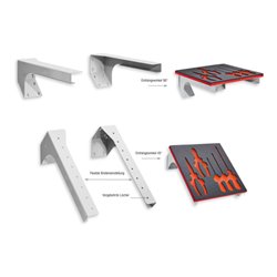 Kappes Tablarhalter RasterPlan 2-teilig RAL 7035