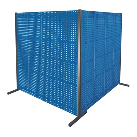 Kappes Trennwand RasterPlan Doppelfeld 90° H2000 mm RAL 5010 4 LP 4 SP