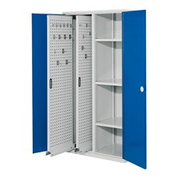Kappes Vertikalschrank RasterPlan Mod. 80 RAL 7035/5010 Doppelwandtür mit Ausstattung