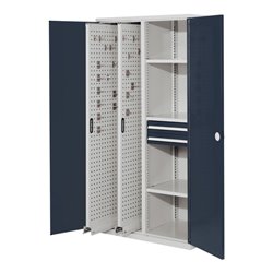 Kappes Vertikalschrank RasterPlan Mod. 81 RAL 7035/7016 Doppelwandtür mit Ausstattung