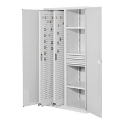 Kappes Vertikalschrank RasterPlan Mod. 81 RAL 7035 Doppelwandtür mit Ausstattung