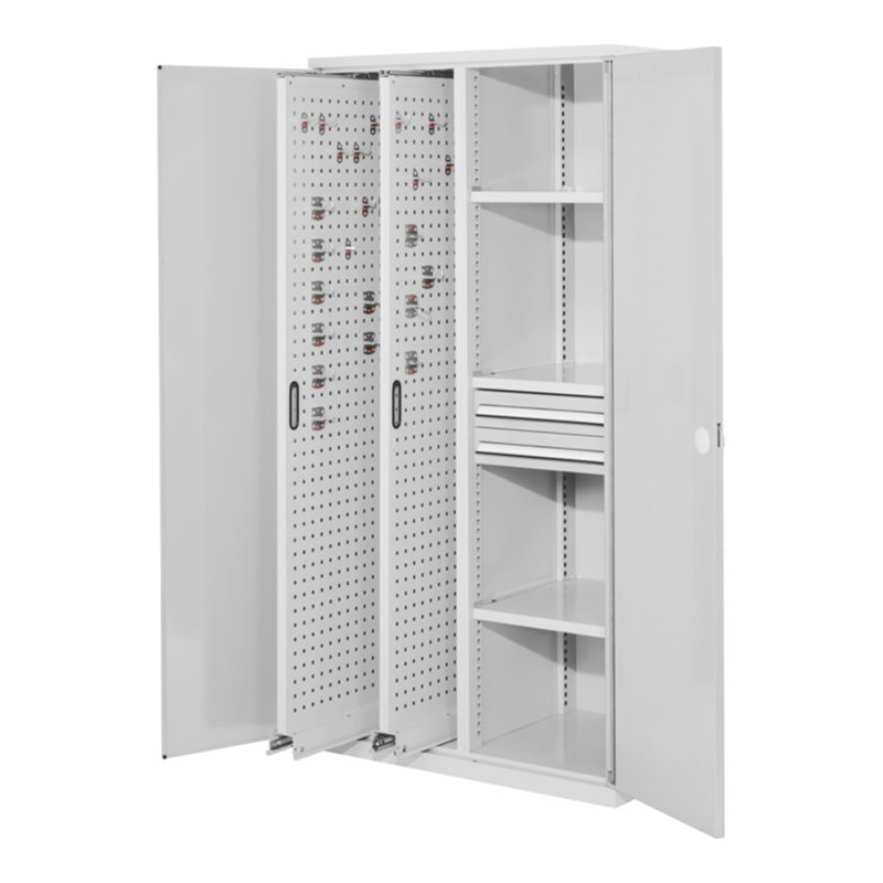 Kappes Vertikalschrank RasterPlan Mod. 81 RAL 7035 Doppelwandtür mit Ausstattung