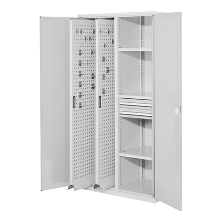 Kappes Vertikalschrank RasterPlan Mod. 81 RAL 7035 Doppelwandtür mit Ausstattung