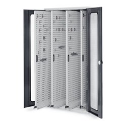 Kappes Vertikalschrank RasterPlan Mod. 83 RAL 7035/7016 Sichtfenstertür mit Ausstattung