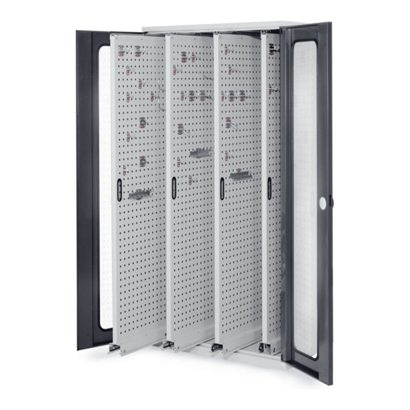 Kappes Vertikalschrank RasterPlan Mod. 83 RAL 7035/7016 Sichtfenstertür mit Ausstattung