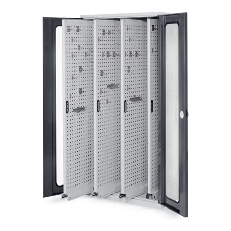 Kappes Vertikalschrank RasterPlan Mod. 83 RAL 7035/7016 Sichtfenstertür mit Ausstattung