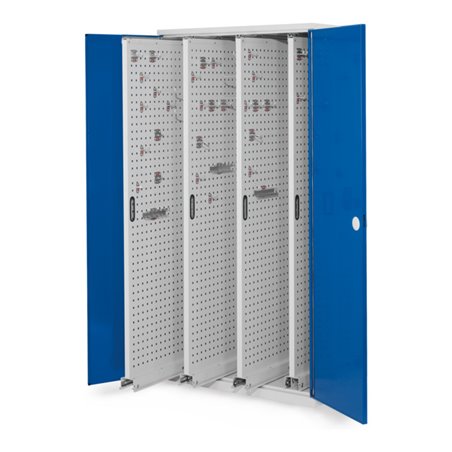 Kappes Vertikalschrank RasterPlan Mod. 83 RAL 7035/5010 Doppelwandtür mit Ausstattung