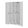 Kappes Vertikalschrank RasterPlan Mod. 83 RAL 7035 Tür innen Lochplatten. mit Ausstattung