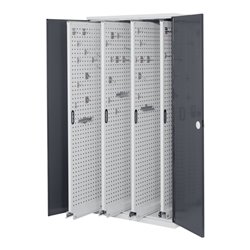 Kappes Vertikalschrank RasterPlan Mod. 83 RAL 7035/7016 Doppelwandtür mit Ausstattung